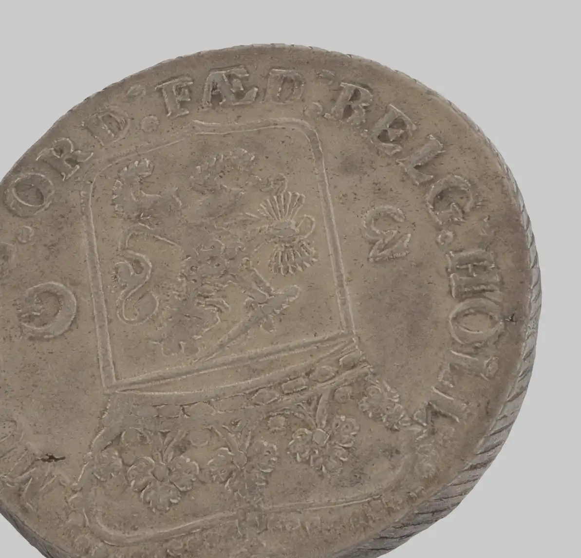 Rendering einer historischen Silbermünze